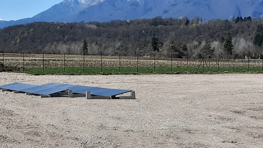Un campo agrivoltaico