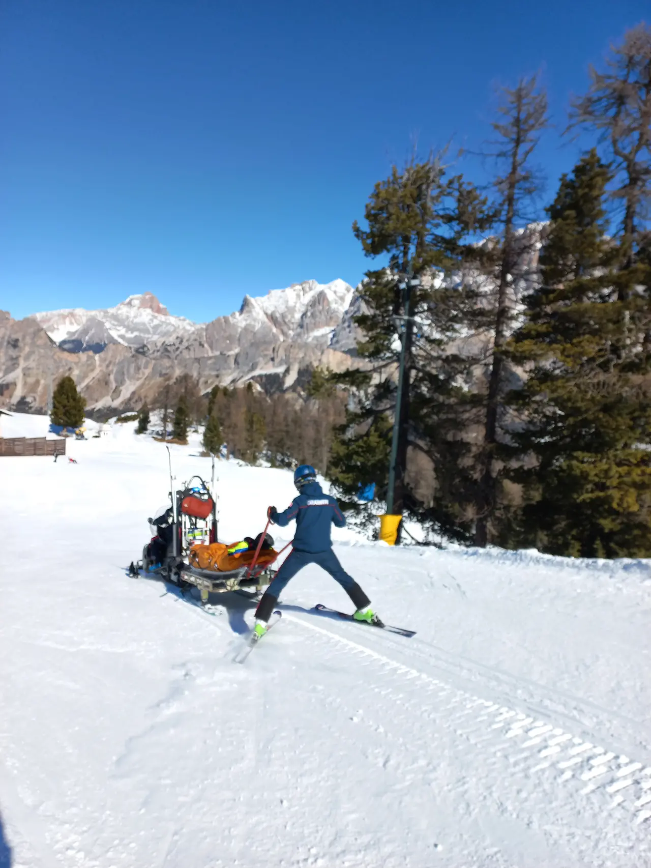 Un soccorso in pista