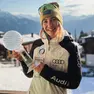 La comeliana Alba De Silvestro con la Coppa del mondo di scialpinismo