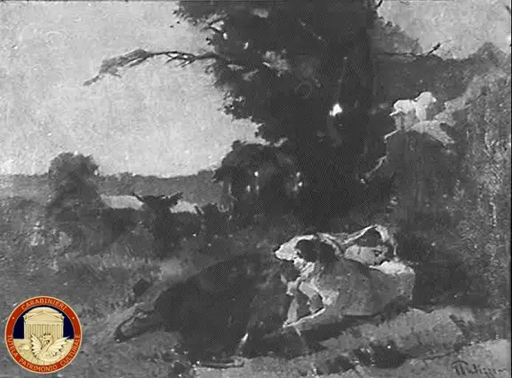 La scheda del "Riposo della pastorella" di Palizzi conservata nella banca dati delle opere d'arte rubate