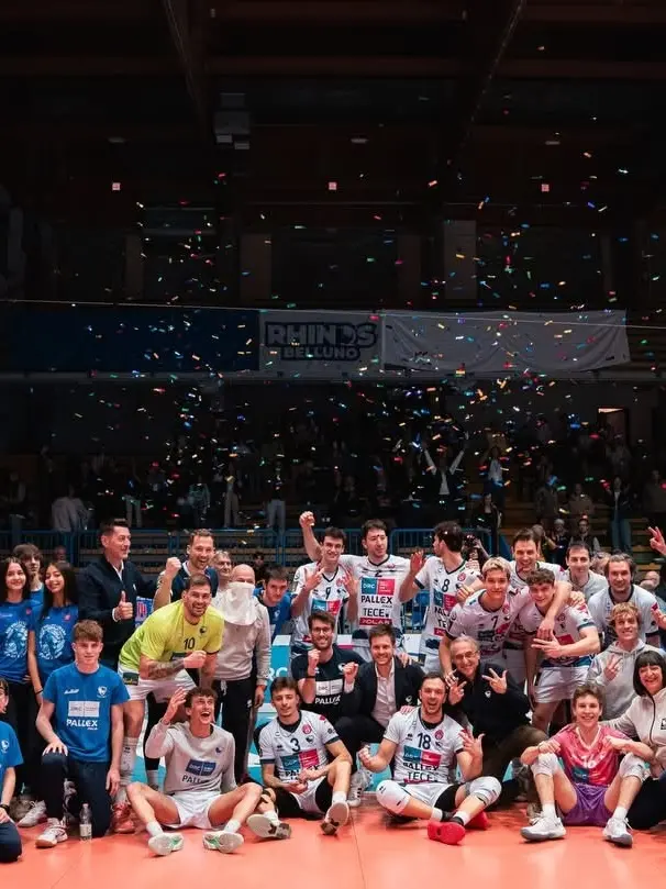 Festa con i coriandoli per il Belluno Volley