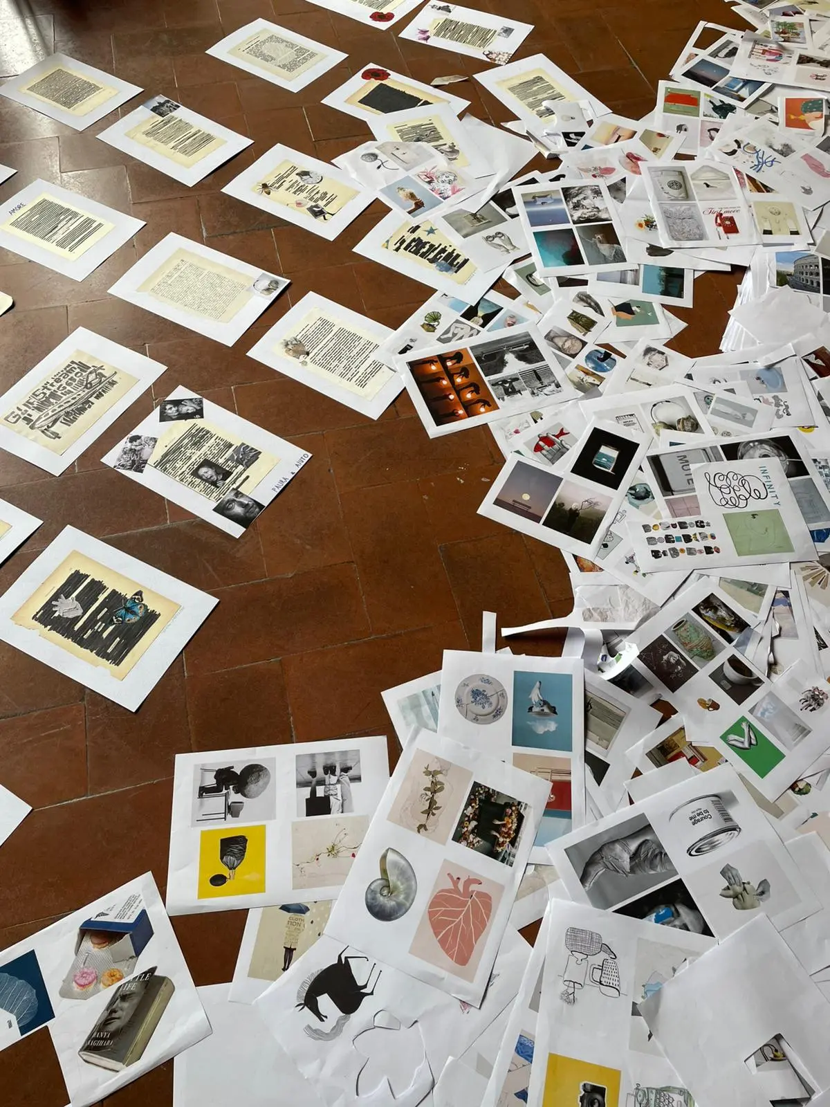 Lavori realizzati dagli studenti dell'istituto canossiano per la Giornata dell'arte alla Galleria Rizzarda