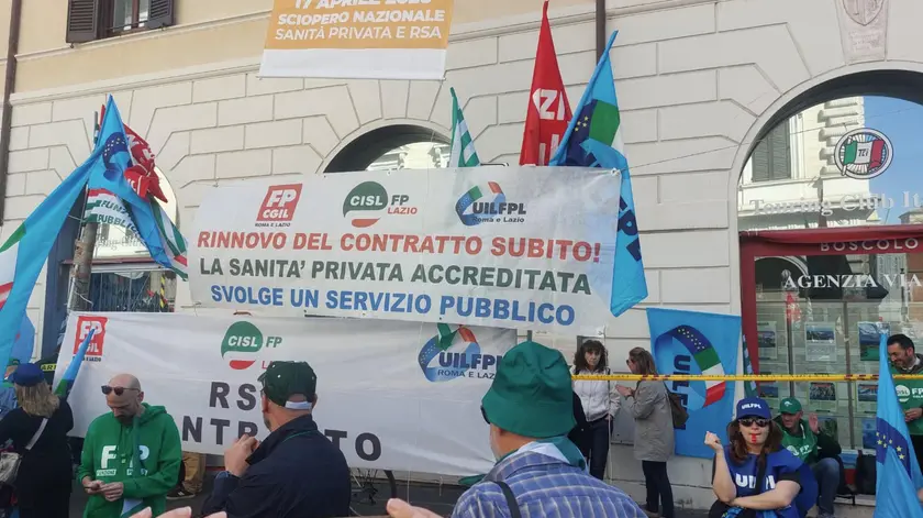 La manifestazione della sanità privata a Roma