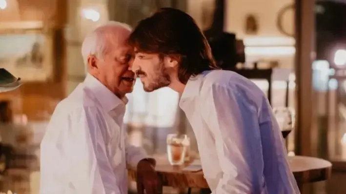 Leonardo Del Vecchio con il figlio Leonardo Maria