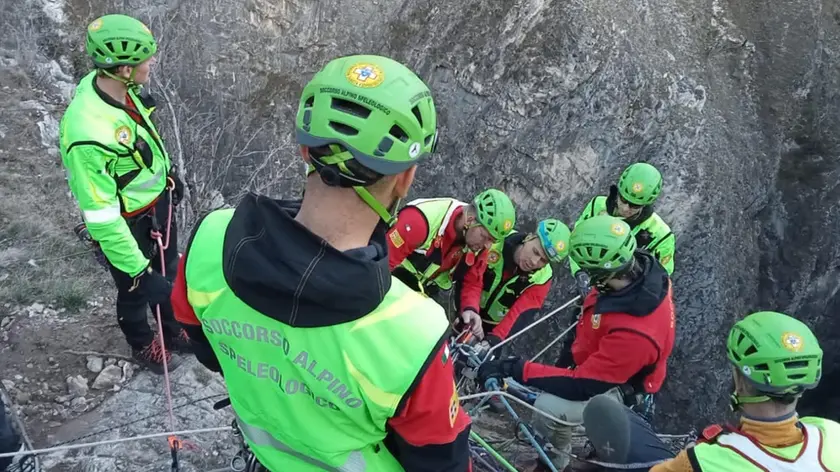 Un intervento del Soccorso alpino