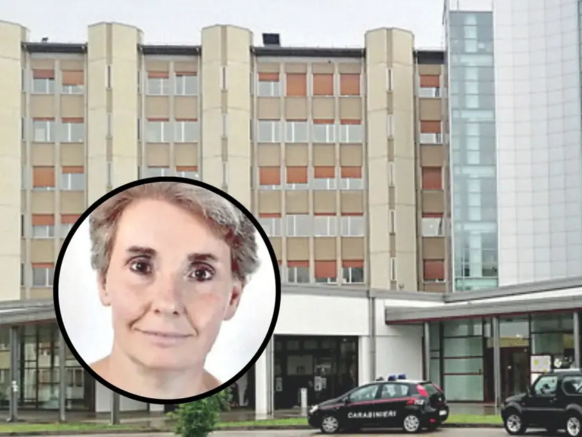 La cesiolina Iride Schenal, scomparsa a 52 anni, e uno scorcio dell’ospedale di Feltre
