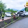 L'incidente di questa mattina all'alba a Feltre nella foto dei Vigili del Fuoco
