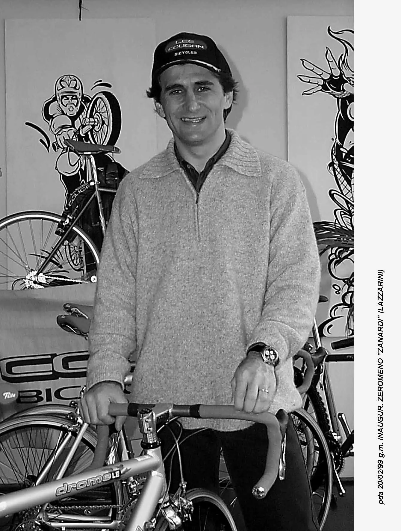 PADOVA : PILOTA DELLA WILLIAMS ALEX ZANARDI HA RITIRATO LE BICICLETTE DALLA ZEROMENO CHE GLI SERVIRANNO PER PREPARARSI AL RIENTRO IN F1