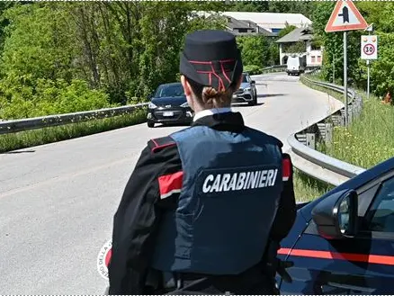Un posto di controllo dei carabinieri