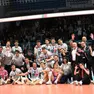 Il Belluno Volley dopo la vittoria (Foto De Zanet)