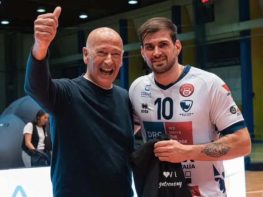 Il presidente Sandro Da Rold con Francesco Corrado