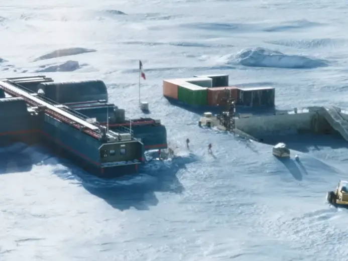 Una scena di "Antartica – Quasi una fiaba"