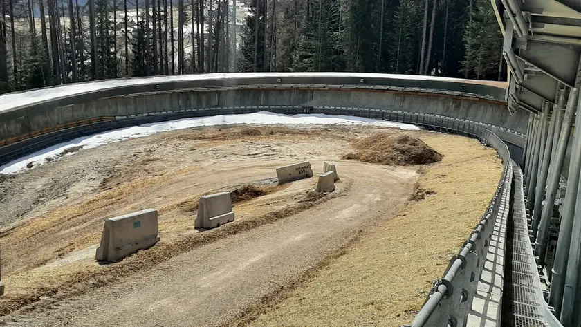 La pista di bob a Cortina