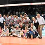 La squadra del Belluno volley dopo la vittoria contro il Domotek Reggio Calabria