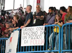 Mirco Barp in tribuna alla Spes Arena