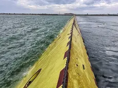 I cassoni del Mose alla bocca di porto del Lido