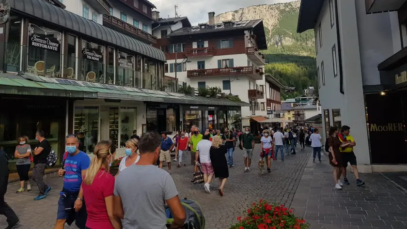 Corso Italia a Cortina dove sono presenti alcuni hotel coinvolti