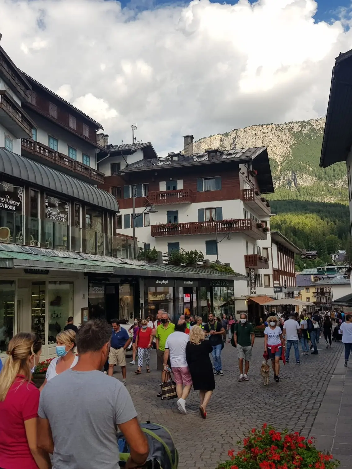Corso Italia a Cortina dove sono presenti alcuni hotel coinvolti