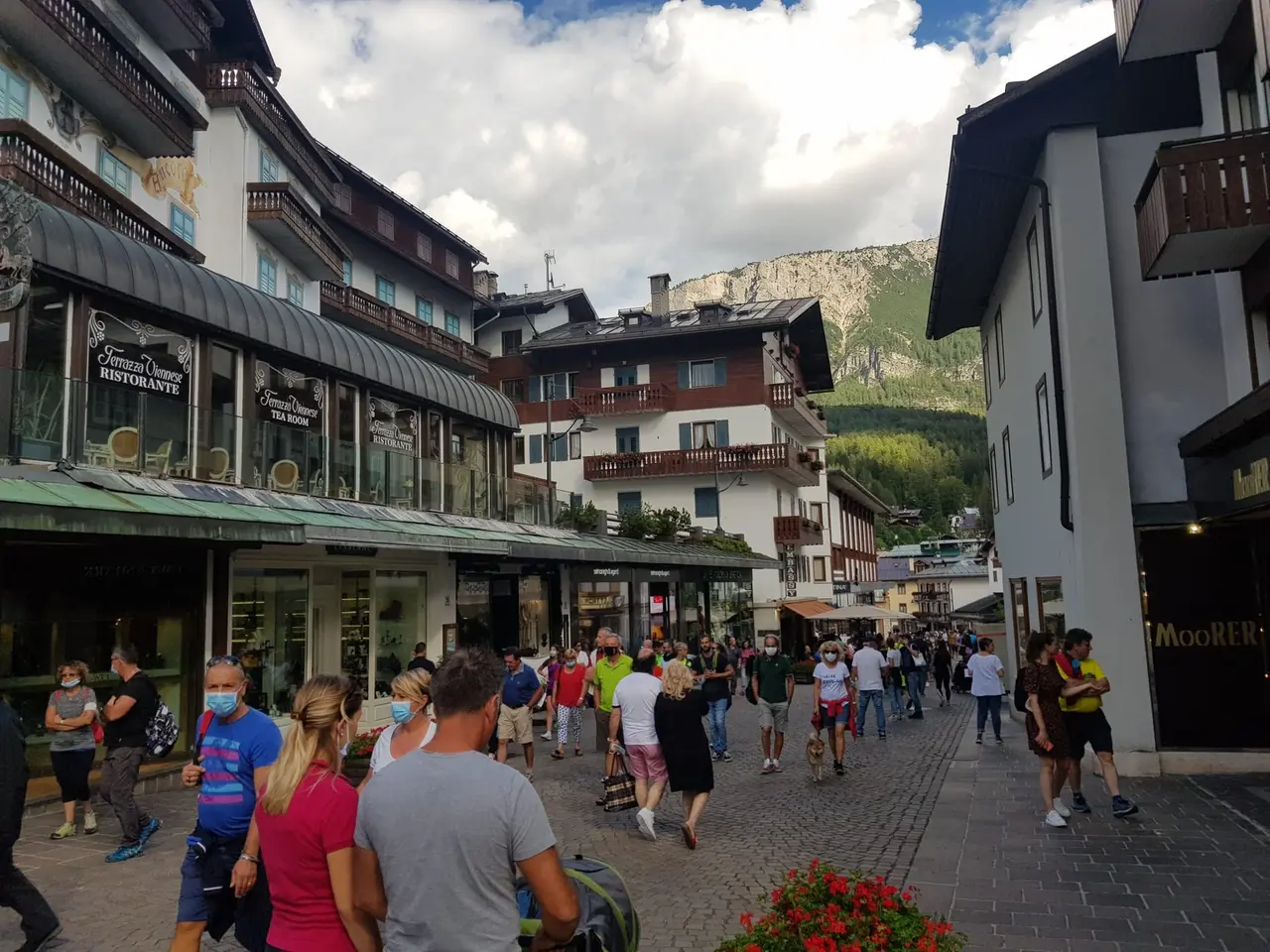 Corso Italia a Cortina dove sono presenti alcuni hotel coinvolti