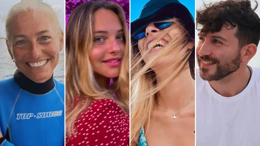 Da sinistra Monica Montefalcone, Giorgia Sommacal, Muriel Oddenino e Federico Gualtieri: i loro corpi sono ancora nella grotta