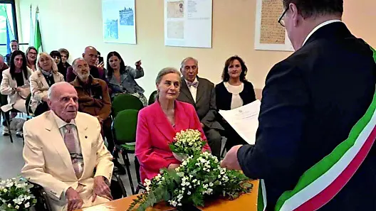 Luigi Iannaccone e Giannina Modonutti il giorno delle nozze