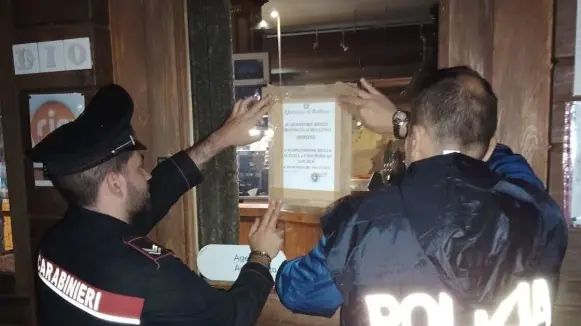 La chiusura del locale