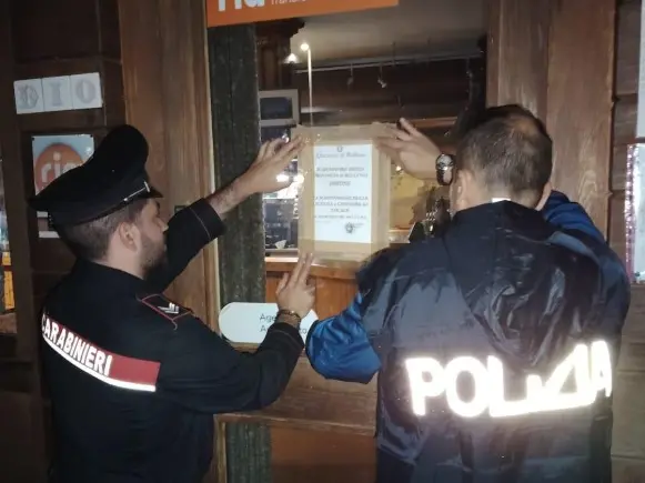 La chiusura del locale