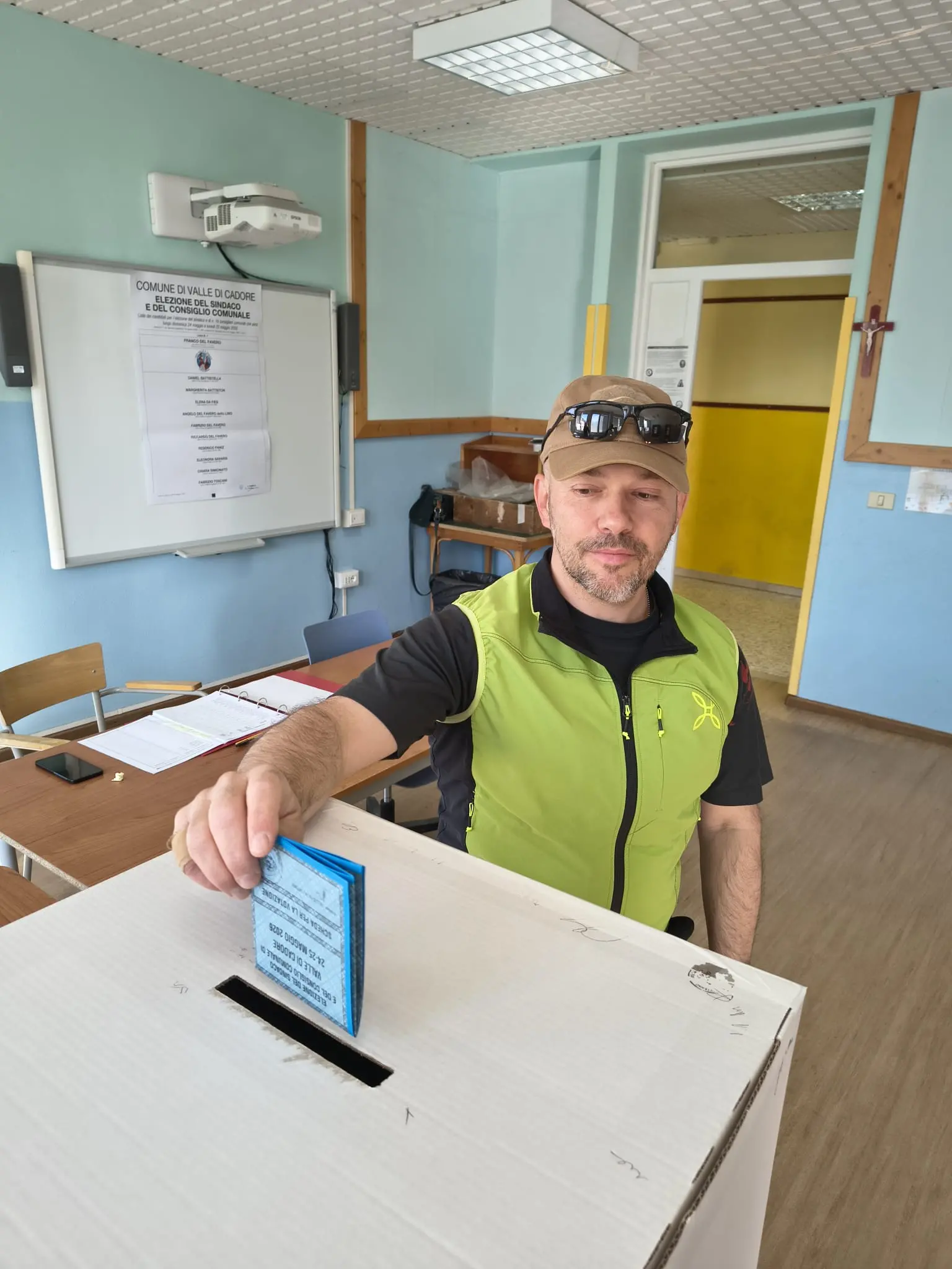 Franco Del Favero, unico candidato sindaco a Valle di Cadore, al voto