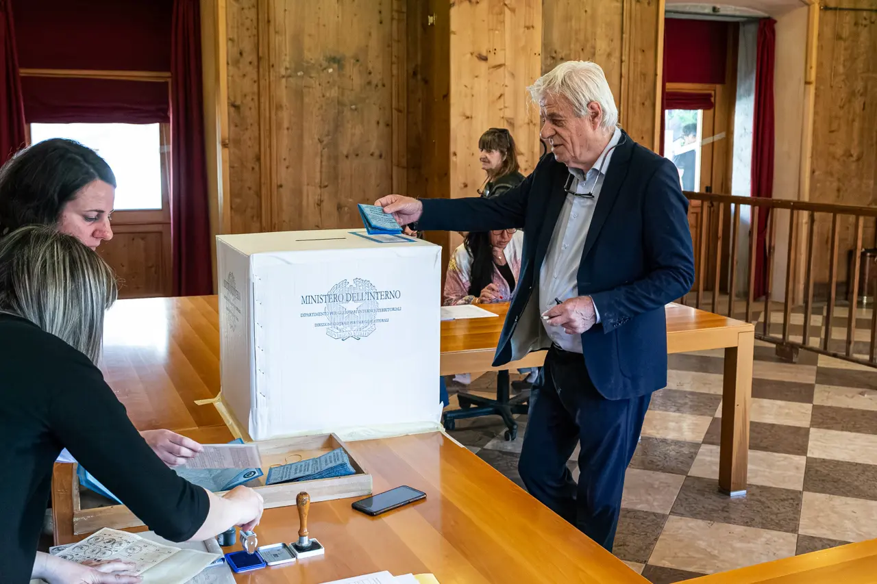 Il voto di Bortolo Sala, sindaco uscente di Borca di Cadore