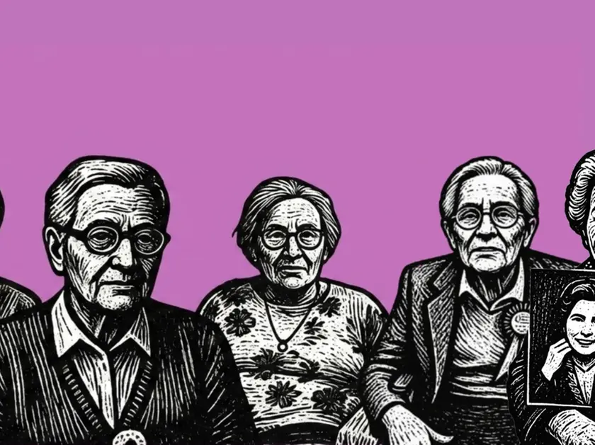 I ritratti delle quattro intervistate. Da sinistra verso destra: Emma Mattiuzzo, Bruna Cloblizch, Elena Carlet e Giulia Pazzogna