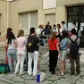 Studenti prima dell’esame di maturità