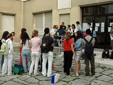 Studenti prima dell’esame di maturità