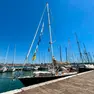 King Arawak, la barca a vela ormeggiata alla Compagnia della Vela sull’isola di San Giorgio a Venezia