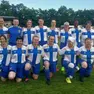La squadra della Nazionale italiana di calcio delle suore schierata in campo a Caneva