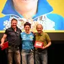 I fondisti Giuseppe Puliè e Maurilio De Zolt con il bronzo olimpico dello snowboard Lucia Dalmasso