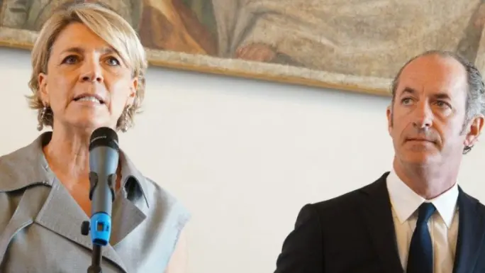 Elisabetta Pellegrini con Luca Zaia