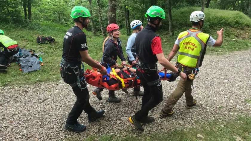 Un intervento del Soccorso alpino