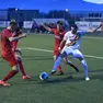 Halil Gjoshi con la maglia del Cavarzano contro il Borgo Valbelluna