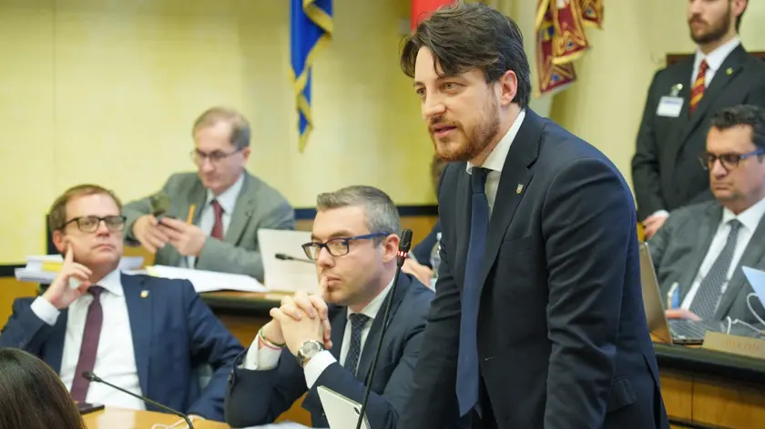 Il presidente della Regione Veneto Alberto Stefani