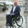 Belluno: Il sindaco Oscar De Pellegrin in piazza dei Martiri