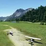 La pista di atterraggio a Casera Razzo
