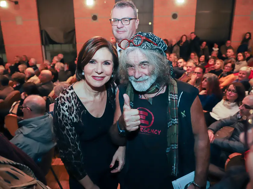 Mauro Corona e Bianca Berlinguer