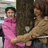 Protesta contro l'abbattimento degli alberi di via Feltre