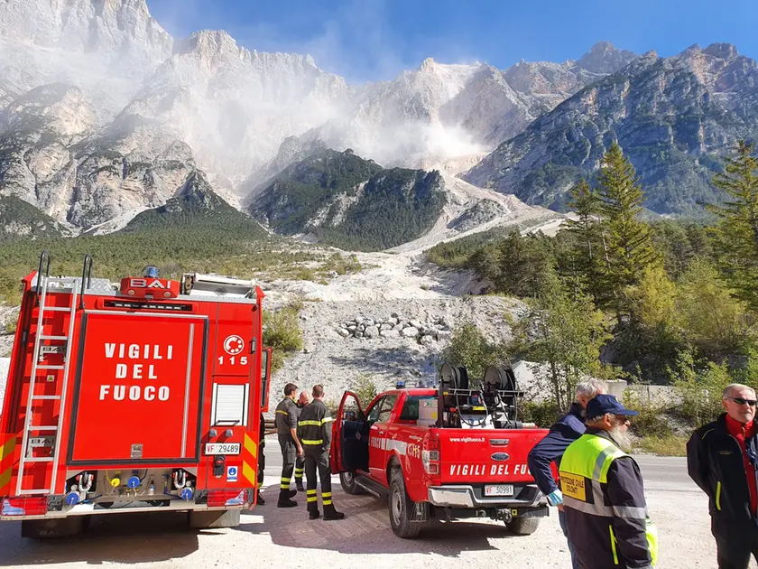 Sassi e detriti dalla Croda Marcora