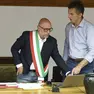 Il sindaco Matteo Posa durante il primo consiglio comunale a Cibiana