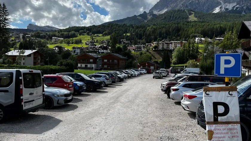 Uno dei parcheggi provvisori rinnovati