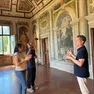 Uno degli spazi affrescati di Villa Pojana