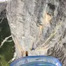 Le operazioni di recupero dell'alpinista caduto dalla Torre Trieste