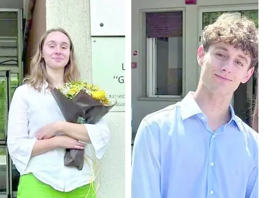 Alcuni degli studenti che hanno preso il massimo dei voti