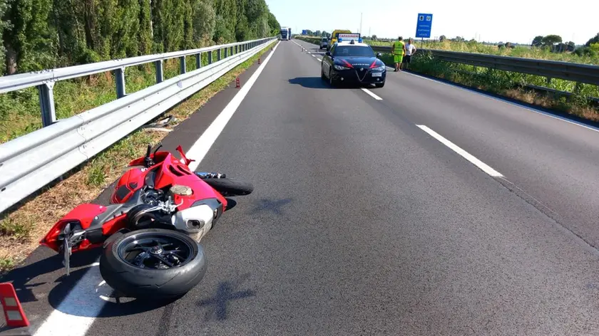 L'incidente avvenuto nella strada statale Romea